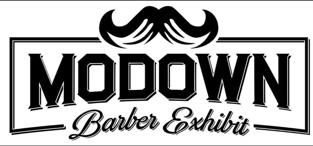 Moustache Modown Barber Exhibit Logo